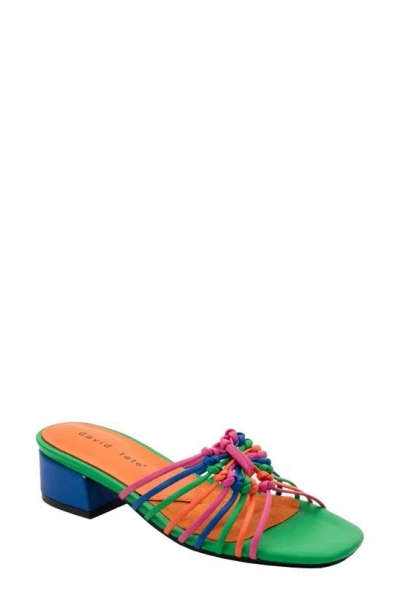 David Tate Excellent Strappy Slide Sandal In Bright Multi