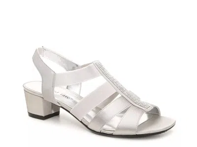 David Tate Extra Wide Width Event Gladiator Sandal In Silver