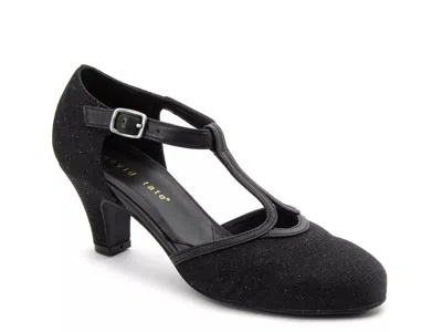 David Tate Extra Wide Width Fancy Pump In Black