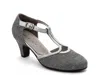 David Tate Extra Wide Width Fancy Pump In Gray
