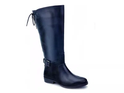 David Tate Extra Wide Width Lani Wide Calf Riding Boot In Black