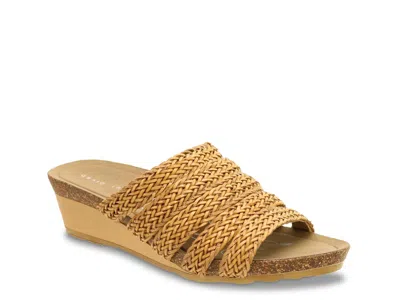 David Tate Fabiana Wedge Sandal In White