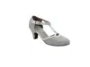 David Tate Extra Wide Width Fancy Pump In Silver
