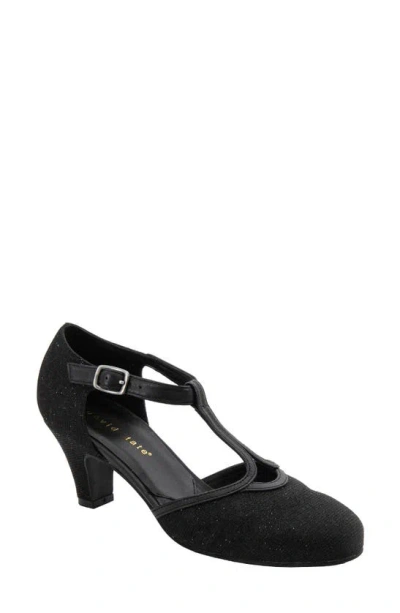 David Tate Fantastic T-strap Pump In Black