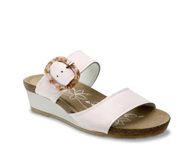 David Tate Fantasy Wedge Sandal In White