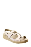 David Tate Femme Wedge Sandal In White