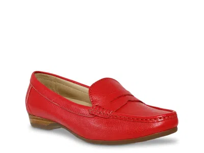 David Tate Freetime Penny Loafer In Red