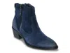 David Tate Friendly Leather Bootie In Blue