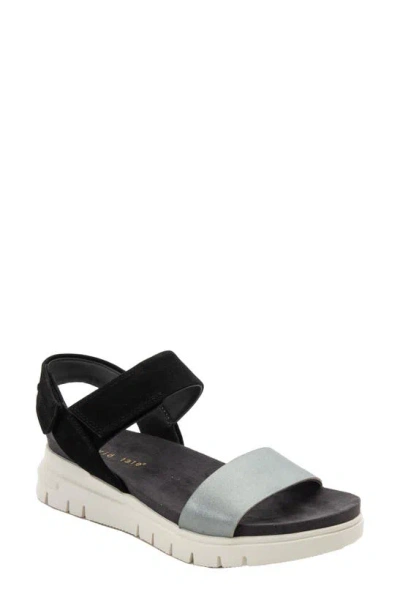 David Tate Goodie Comfort Wedge Slingback Sandal In Black