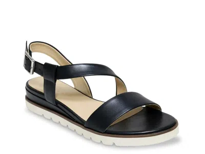 David Tate Ingrid Wedge Sandal In Black