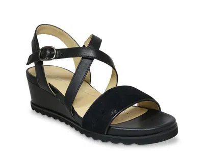 David Tate Kinsley Wedge Sandal In Black