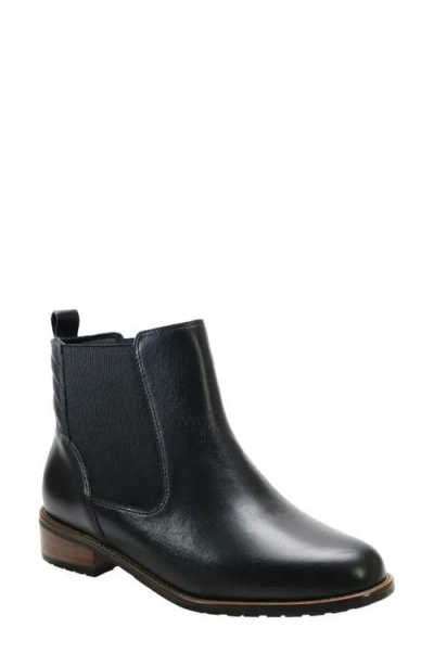 David Tate Luxe Waterproof Bootie In Black Calf/suede