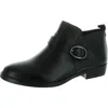 David Tate Maverick Womens Buckle Leather Ankle Boots In Multi