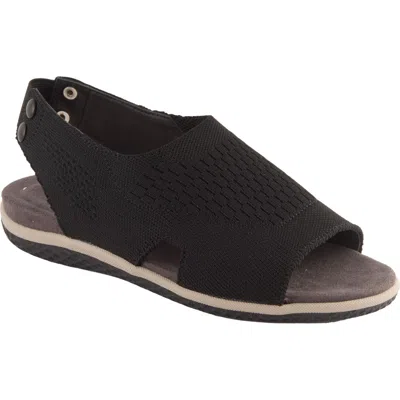 David Tate Mission Slingback Sandal In Black Fabric
