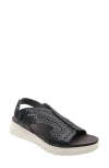 David Tate Moda Slingback Platform Wedge Sandal In Black