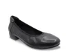 David Tate Newton Cap Toe Flat In Black
