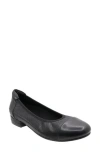 David Tate Naomi Leather Skimmer Flat In Black