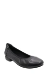 David Tate Newton Cap Toe Flat In Black