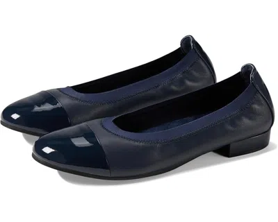 DAVID TATE NICOLE HSF19-916 FLAT WOMEN'S NAVY LEATHER SLIP-ON VER184