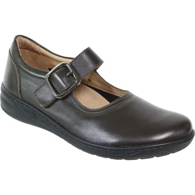 David Tate Pace Leather Mary Jane In Brown