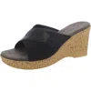 David Tate Vibe Wedge Slide Sandal In Black