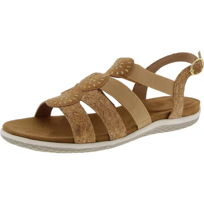 David Tate Quilt Womens Slingback Embellished Strappy Sandals In Multi