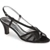 David Tate Refined Sandal In Black Satin