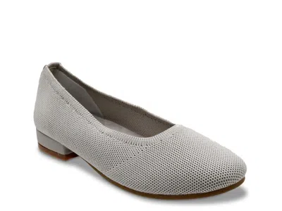 David Tate Romina Ballet Flat In Silver