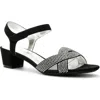 David Tate Wide Width Rona Sandal In Black