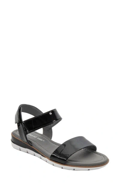 David Tate Scala Slingback Sandal In Black Patent