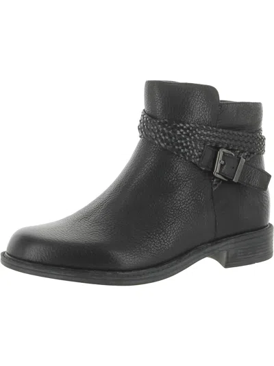 David Tate Skip Womens Padded Insole Buckle Booties In Black