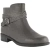 David Tate Skip Womens Padded Insole Buckle Booties In Grey