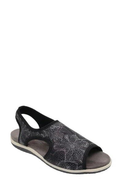 David Tate Stretch Slingback Sandal In Black