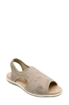 David Tate Stretch Slingback Sandal In Bone