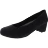 David Tate Suave Womens Metlic Canvas Pumps In Black