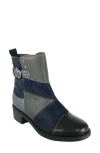 David Tate Surprise Patchwork Leather Bootie In Multi