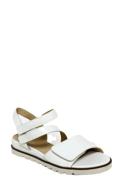 David Tate Theo Ankle Strap Sandal In White