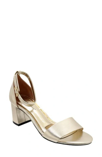 David Tate Timeless Ankle Strap Sandal In Platinum