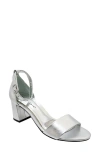 David Tate Timeless Ankle Strap Sandal In Silver Matte