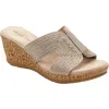 David Tate Vibe Wedge Slide Sandal In Sand