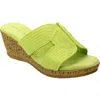 David Tate Vibe Wedge Slide Sandal In Citrus
