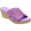 David Tate Vibe Wedge Slide Sandal In Purple