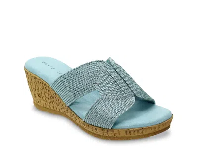 David Tate Vikki Wedge Sandal In Multi
