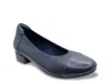 David Tate Wide Width Naomi Ballet Flat In Blue