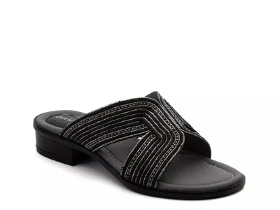David Tate Wide Width Thrive Sandal In Black