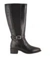 David Tate Women's Allegria Waterproof Knee High Boot - Ww Width In Black In Black