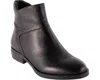 David Tate Women's Ania Leather Stacked Heel Ankle Boots In Black