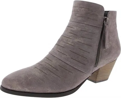 David Tate Women's Bellview Ankle Boots In Gray Antique Suede In Multi