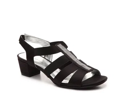 David Tate Women's Eve Sandal In Black Satin
