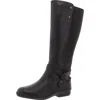 David Tate Womens Belted Leather Knee-high Boots